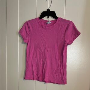 Old Navy Fitted Pink Short Sleeve Tee